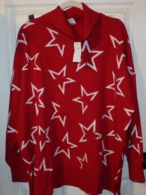 NWT Lane Bryant LIVI Stars sweater BEYOND WELL MADE! 26/28  NICE!